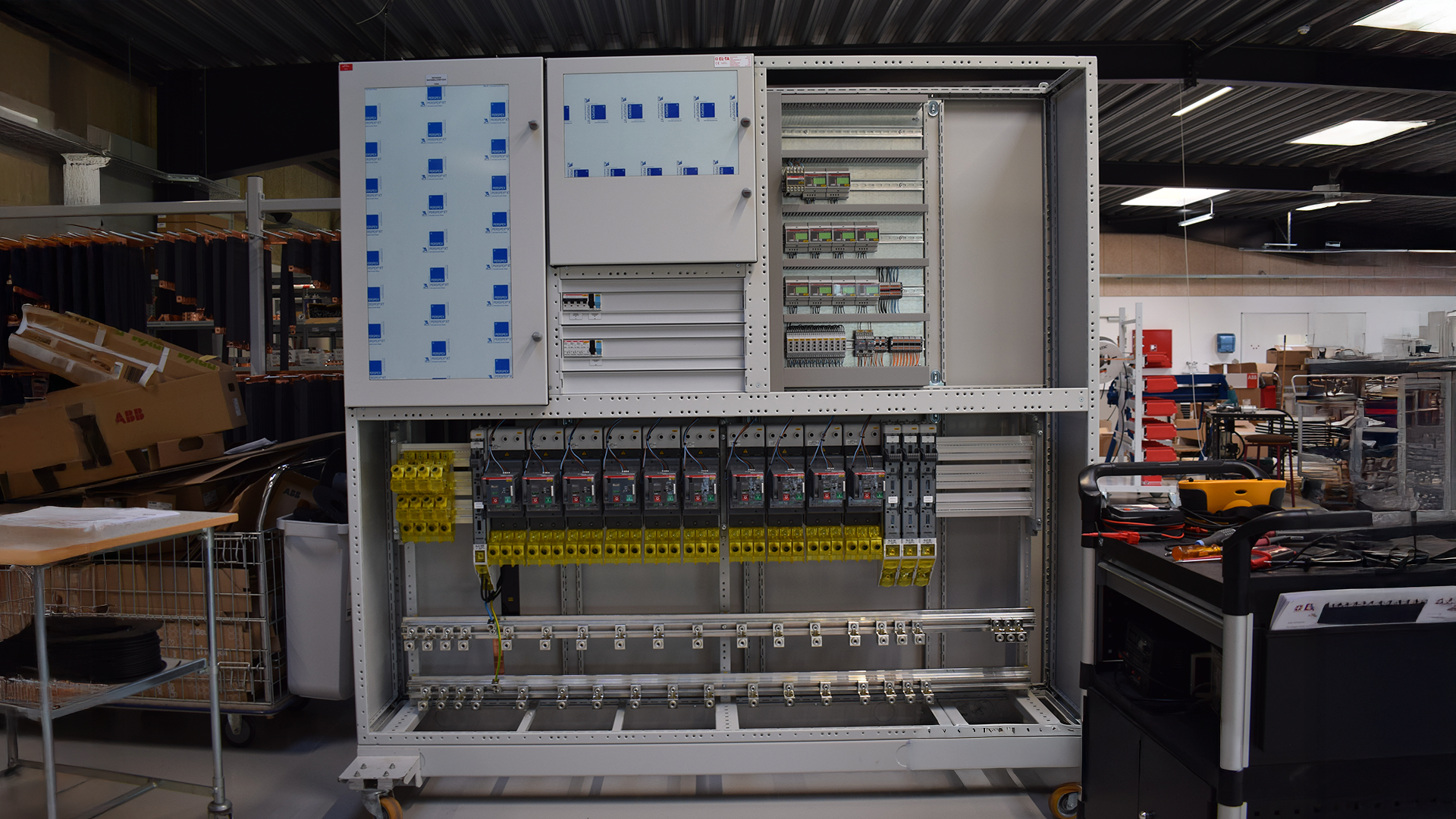 Billede af den fÃ¦rdige tavle inden afsendelse til kunden.