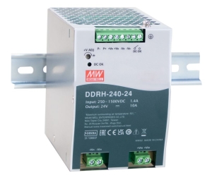 DDRH-240, 240W DC/DC-konverter med meget hÃ¸j indgangsspÃ¦nding, fra MEAN WELL. Forhandler er Power Technic. Ring 70 208 210 for mere information.