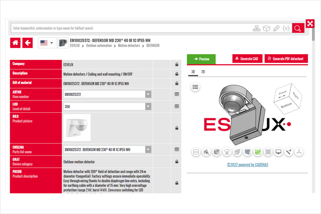 BIM_portal_ESYLUX