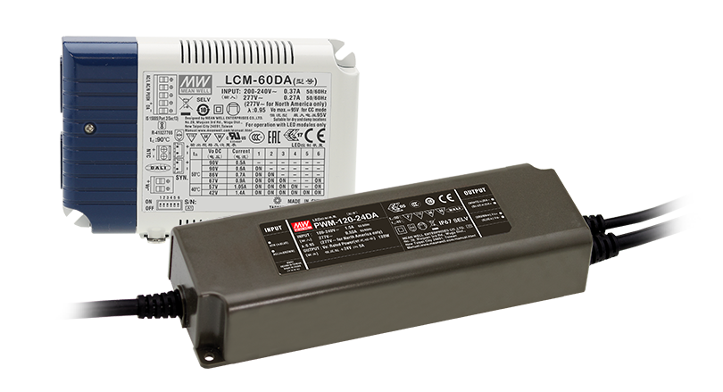 LCM-DA2 og PWM-DA2 LED drivere fra MEAN WELL. Forhandler er Power Technic. Ring 70 208 210