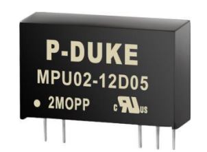 MPU02, 2W DC/DC-konverter til Industri og Medico, fra P-Duke. Kontakt Power Technic på 70 208 210 for mere information.