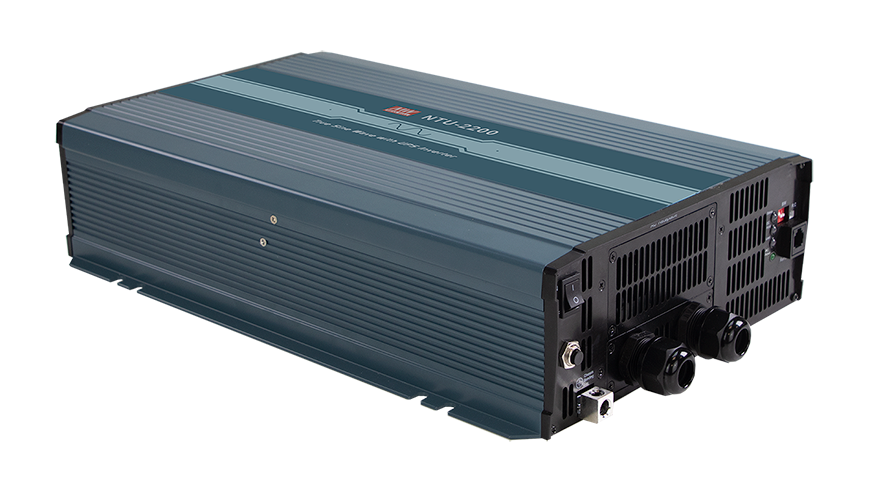 NTU-2200, 2200W DC/AC inverter med indbygget UPS funktion, fra MEAN WELL. Forhandler er Power Technic. Ring 70 208 210