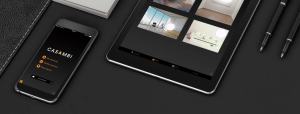 Casambi app på mobiltelefon og tablet