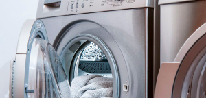 Vaskemaskine med håndklæder