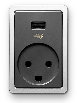 LK FUGA® stikkontakt med USB-lader